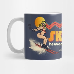 Ski Heavenly 70s/80s Retro Souvenir Style Skiing Mug